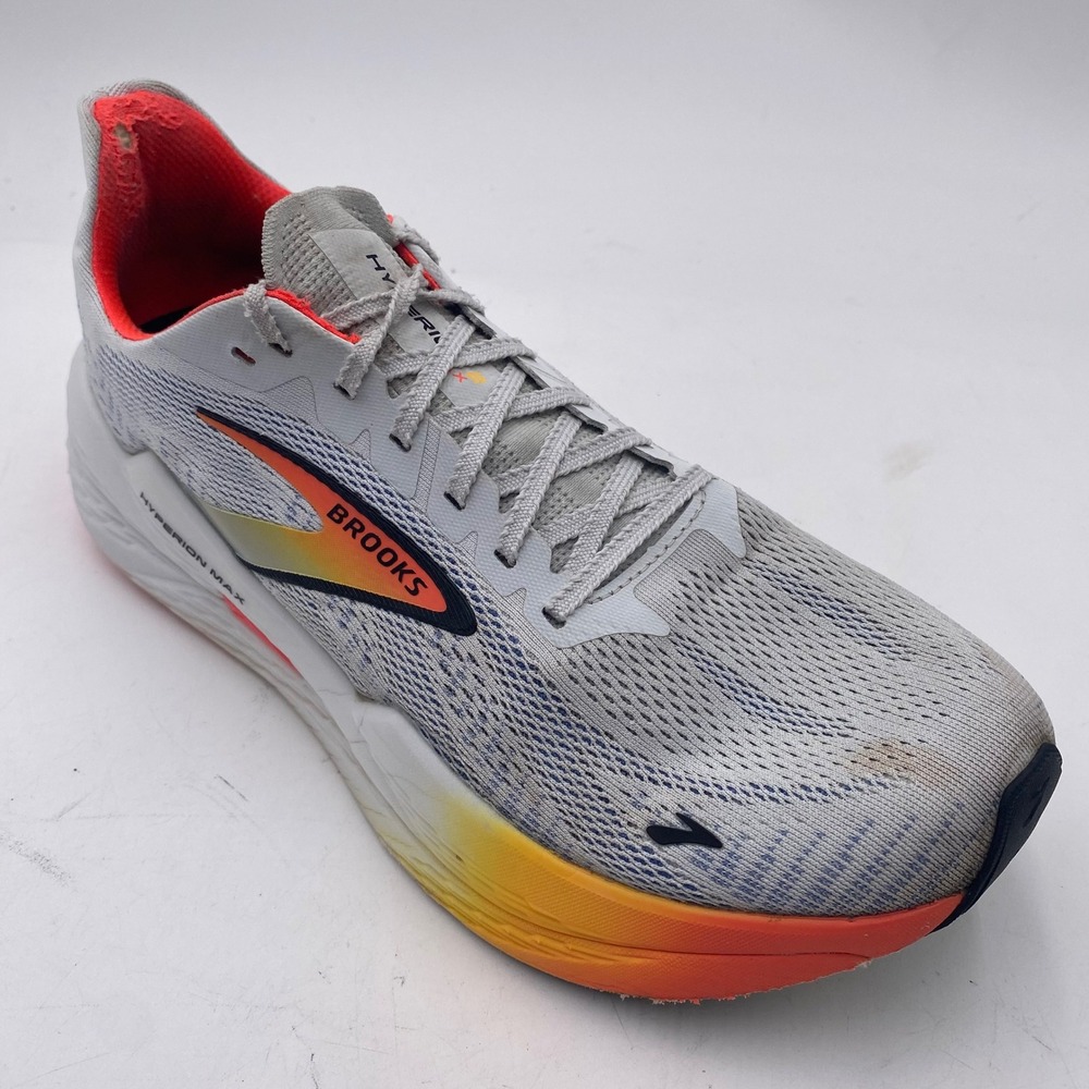 Brooks Hyperion Max 2 Running Shoes Mens 10 Grey Orange Yellow 1104341D443 Speed